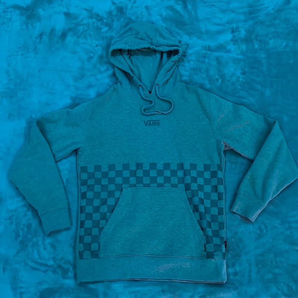 Original Gray Vans Off the Wall Checkered Pullover Hoodie Brand New Condition